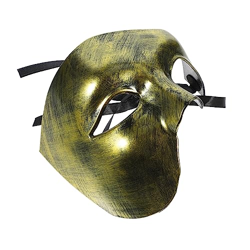 QUMIIRITY halbes Gesicht eine Augenmaske dekorative Halloween-Maske Maskarade Bulk-Augenmasken halloween costume halloween kleidung Festivalversorgung multifunktionale Partymaske Abs Golden von QUMIIRITY