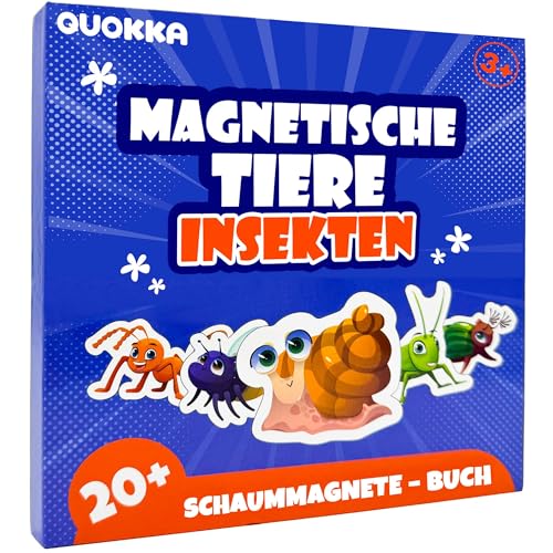 QUOKKA Magnetspiel Kinder ab 2 3 Jahre - 20+ Teilige Insekten-Spiel Magnet Puzzle - Beschäftigung Im Flugzeug Kleinkind - Lernspielzeug für Unterwegs - Reisespiele Lernmagnet für Kinder 3 4 5 Jahre QUOKKA Magnetspiel Kinder ab 2 3 Jahre - 20+ Teilige Insekten-Spiel Magnet Puzzle - Beschäftigung Im Flugzeug Kleinkind - Lernspielzeug für Unterwegs - Reisespiele Lernmagnet für Kinder 3 4 5 Jahre von QUOKKA
