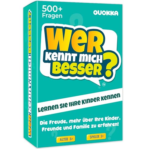 Quokka Kartenspiel Kinder ab 6 8 Jahre | Wer kennt Mich Besser? - Familienspiele ab 8 10 Jahre - Spaß Fragen für Kinder & Familien - Spiele ab 4 5 6 Jahre - Deutsche Version von QUOKKA