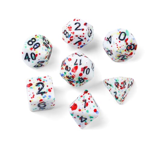 QUTHZZHY DND Dice Polyedrische Würfel Set, Bunt Dot Würfel Polyhedral, DND Würfel Set, Dungeons and Dragons Würfel, Tischspielwürfel 7-Teilig, D20, D12, D10,D8, D6, D4 QUTHZZHY DND Dice Polyedrische Würfel Set, Bunt Dot Würfel Polyhedral, DND Würfel Set, Dungeons and Dragons Würfel, Tischspielwürfel 7-Teilig, D20, D12, D10,D8, D6, D4 von QUTHZZHY