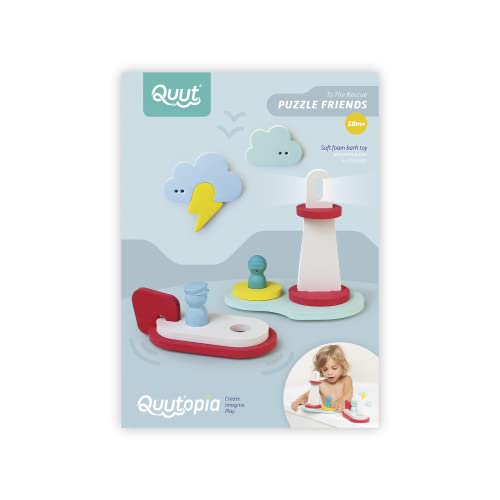 QUUT 3D Badespielzeug Puzzle - Kreativer Wasserspaß für Babys ab 6 Monaten Geburt und Förderung der Feinmotorik und Fantasie Puzzle Friends - A von Quut