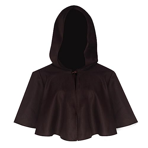 QVNXVO Gothic Kleidung Damen Halloween-Cos-Kostüm Todesumhang Halloween-Party-Kostüm Halloween Todesumhang COS Kostüm Mittelalterlicher Kapuzenumhang von QVNXVO