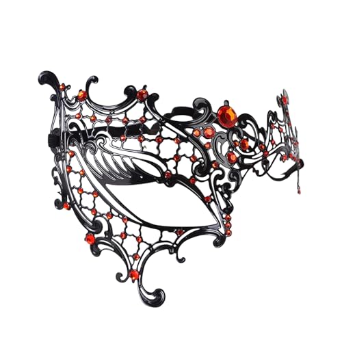 QVNXVO Karneval Masken für Maskenball Venezianische Karnevalsmaske Masquerade Damen Herren Cosplay-Party für Karneval Mottoparty Glänzende Faschingmasken Masken Glänzende Strass Metall Filigrane von QVNXVO