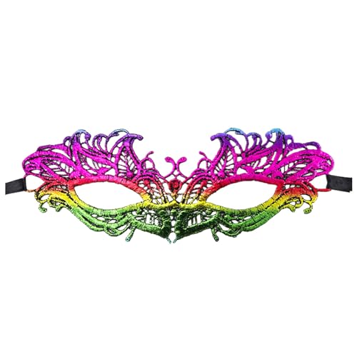 QVNXVO Karneval Masken für Maskenball Venezianische Karnevalsmaske Masquerade Damen Herren Cosplay-Party für Karneval Mottoparty Glänzende Metall Filigrane Faschingmasken Karneval Augenmaske von QVNXVO