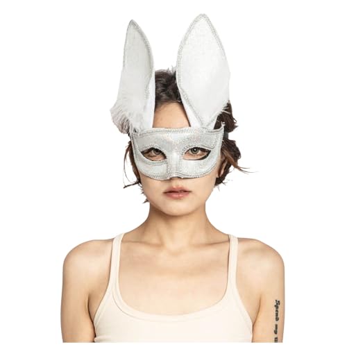 QVNXVO Karnevalsmaske Mode lässig helles Gesicht Kaninchen Maske Thema Festival Maskerade Requisiten Erwachsene halbe Gesicht Bunny Mädchen halbe Make-up Maske von QVNXVO