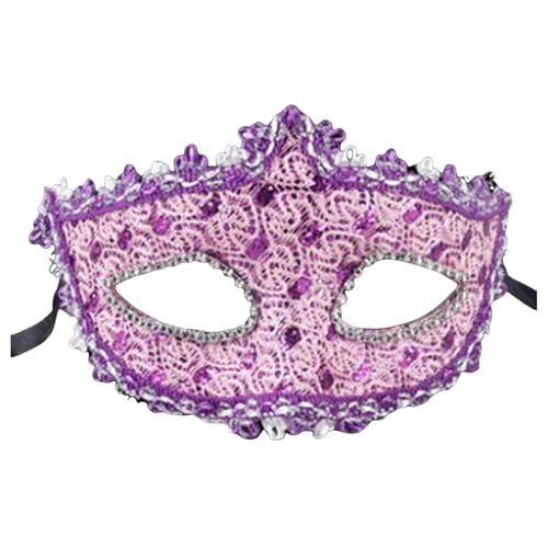 QVNXVO Venezianische Masken Damen Karneval Spitze Leder Strass Patch Maske Maskerade Leistung Requisiten halbes Gesicht Damen Karneval Maske von QVNXVO