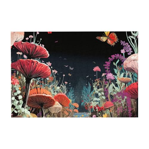 Puzzles, 300 Teile, 25,9 x 38,1 cm, personalisierbar, buntes Gartenpuzzle, anspruchsvolles Fotopuzzle mit Aufbewahrungstasche, Bilderpuzzle für Erwachsene und Familie von QVUEagriSJ