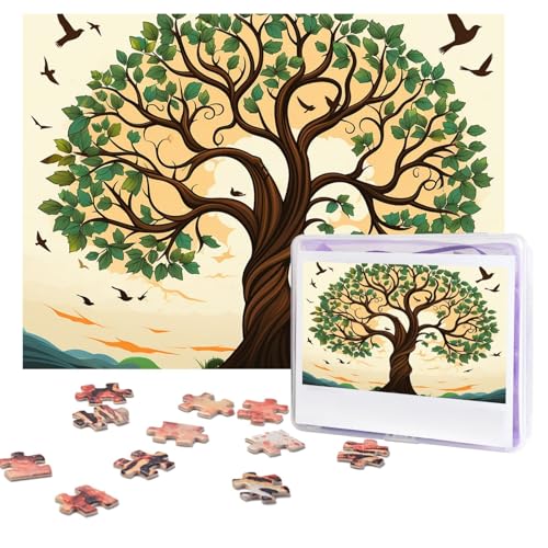 Puzzles, 500 Teile (51,8 x 38,1 cm), personalisierbar, Stammbaum-Puzzle, herausforderndes Fotopuzzle mit Aufbewahrungstasche, Bilderpuzzle für Erwachsene, Familie von QVUEagriSJ