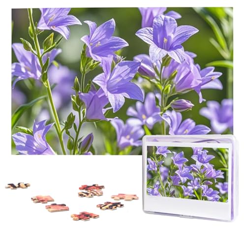 Puzzles 1000 Teile (74,9 x 50 cm), personalisiertes Puzzle, Campanula-Schmetterlinge, Puzzle, anspruchsvolles Fotopuzzle mit Aufbewahrungstasche, Bilderpuzzle für Erwachsene und Familie von QVUEagriSJ