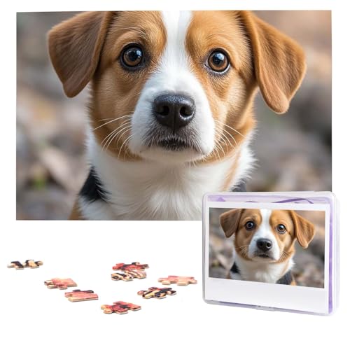 Puzzles 1000 Teile (74,9 x 50 cm), personalisiertes Puzzle, niedlicher Dackel, herausforderndes Fotopuzzle mit Aufbewahrungstasche, Bilderpuzzle für Erwachsene und Familie von QVUEagriSJ