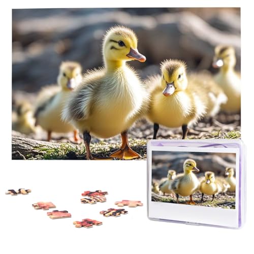 Puzzles 1000 Teile (74,9 x 50 cm), personalisiertes Puzzle, niedliches Baby-Enten-Puzzle, herausforderndes Fotopuzzle mit Aufbewahrungstasche, Bilderpuzzle für Erwachsene und Familie von QVUEagriSJ