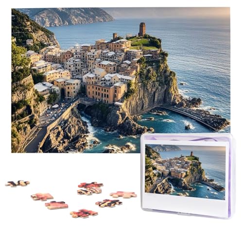 Puzzles 1000 Teile (74,9 x 50 cm), personalisiertes Puzzle, schönes Italien-Puzzle, herausforderndes Fotopuzzle mit Aufbewahrungstasche, Bilderpuzzle für Erwachsene und Familie von QVUEagriSJ