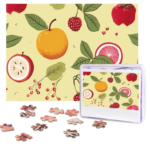 Puzzles 500 Teile (51,8 x 38,1 cm), personalisiertes Puzzle, Sommer-Frucht-Puzzle, anspruchsvolles Fotopuzzle mit Aufbewahrungstasche, Bilderpuzzle für Erwachsene, Familie von QVUEagriSJ