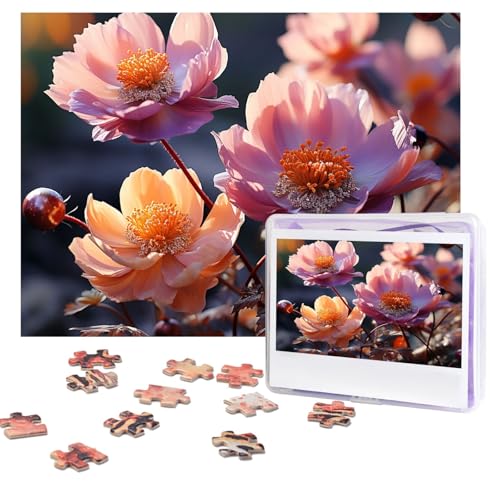 Puzzles 500 Teile (51,8 x 38,1 cm), personalisiertes Puzzle, Wildblumen-Puzzle, herausforderndes Fotopuzzle mit Aufbewahrungstasche, Bilderpuzzle für Erwachsene, Familie von QVUEagriSJ