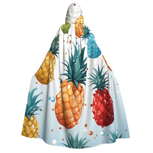 QVUEagriSJ Kapuzenumhang Halloween Kapuzenumhang Unisex Halloween Umhang Ananas Kapuzenmantel Cosplay Kostüme von QVUEagriSJ