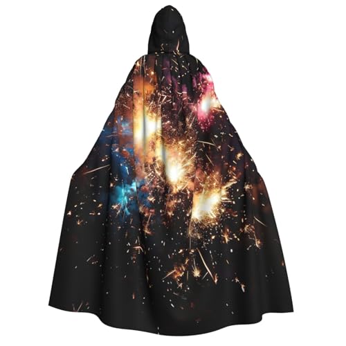 QVUEagriSJ Kapuzenumhang Halloween Kapuzenumhang Unisex Halloween Umhang Explosion Feuerwerk Kapuzenmantel Cosplay Kostüme von QVUEagriSJ