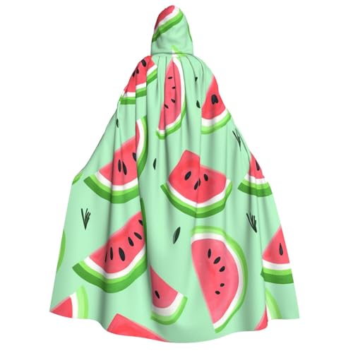 QVUEagriSJ Kapuzenumhang Halloween Kapuzenumhang Unisex Halloween Umhang Sommer Wassermelone 1 Kapuzenmantel Cosplay Kostüme von QVUEagriSJ