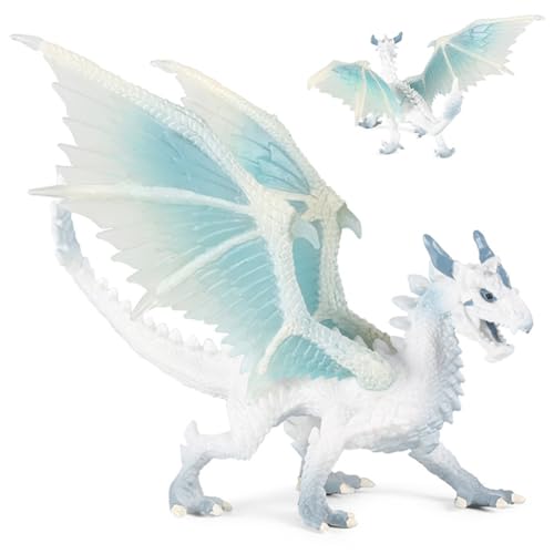 Eisschnee Drache, Eisdrache Dekoration, The Warcraft Model Western Mythology, Kindergeburtstagssgeschenke, Ornaments Ornaments-Action-Figur (18.7 * 13.2cm) von QWEPU