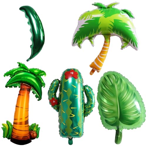 Hawaii Party Folienballon, Hawaii Party Deko Ballons,5PCS Kokosbäume, Kakteen, Groß Luftballon Sommerparty Deko, für Geburtstagsdeko Pool Strandparty Dekoration Hawaii Party Folienballon, Hawaii Party Deko Ballons,5PCS Kokosbäume, Kakteen, Groß Luftballon Sommerparty Deko, für Geburtstagsdeko Pool Strandparty Dekoration von QWEPU