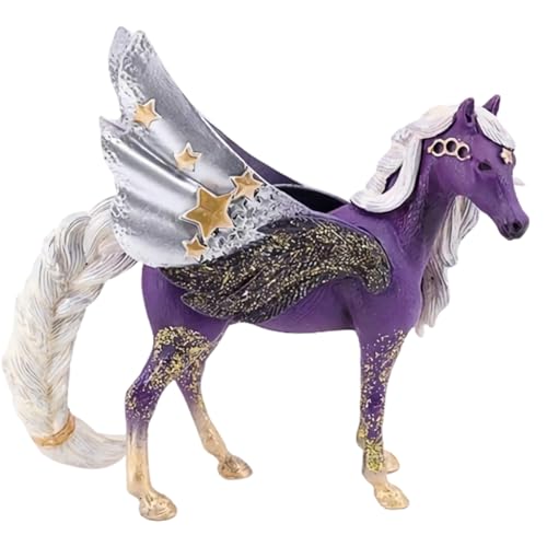 QWEPU Regenbogeneinhorn,Einhorn Spielfigur Meereseinhorn,Mythische Pegasus Einhorn Elf Pferd Geschenk Göttliche Bestie Ornament,Kindergeburtstagsgeschenke(13.5 * 13cm) von QWEPU