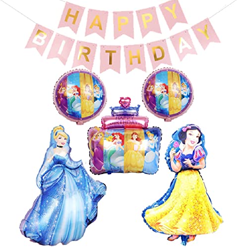 Super Shape Folienballon Belle, Princess Ballons, Schneewittchen,für Partydekoration Verwendet, Luftballons Folienballons Birthday Party Supplies, Foil Princess Balloons von QWEPU
