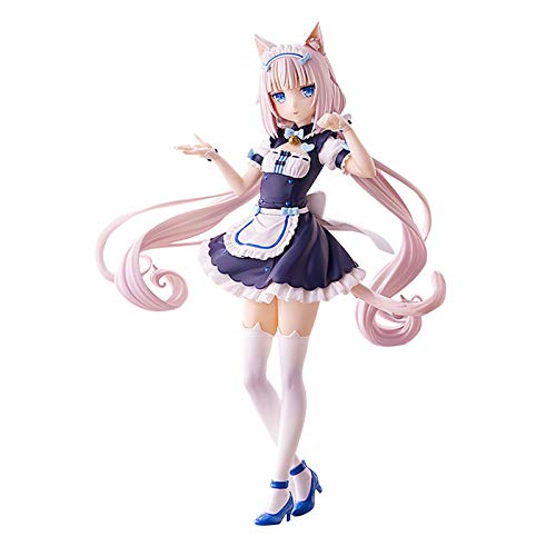 QWWZVQHJ Anime NEKOPARA 25CM Actionfigur Schokolade und Vanille Zeichentrickfigur Spielzeug Anime Puppe Modell Schreibtischdekoration Sammlerfigur Süße schöne Mädchenserie(Vanilla-1) von QWWZVQHJ