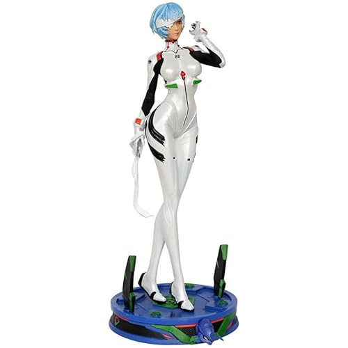 QWWZVQHJ Ayanami Rei und Asuka Langley Soryu Figur Statue, 1/4 Maßstab große Anime Figur Modell Skulptur, Enge Leder Outfit Stil Mädchen Figur Sammlerstück Display Dekoration(Ayanami Rei) von QWWZVQHJ