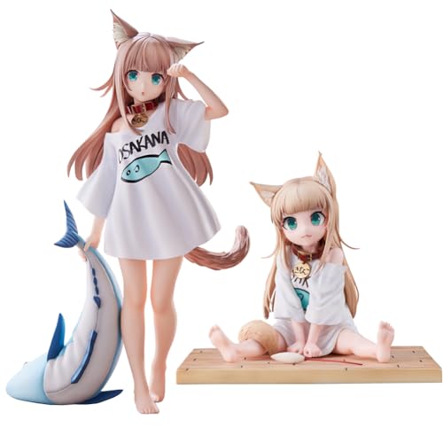 QWWZVQHJ Kinako-Figur, Statuenmodell, 13 cm große Anime-Actionfigur in sitzender Pose, Gesicht veränderbar, handgefertigte Sammler-Desktop-Dekoration for Fans(2pcs,2PCS) von QWWZVQHJ