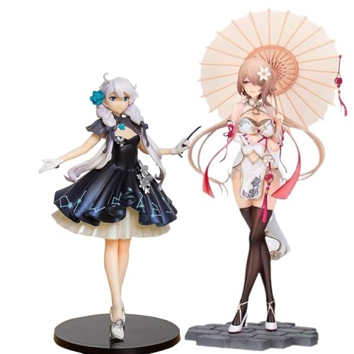 QWWZVQHJ Spielfigur Kiana Kaslana und Rita Rossweisse Figur Modell, Anime Actionfigur Statue PVC Handgefertigte Sammlerstück Desktop Dekoration Geschenke for Fans(2pcs) von QWWZVQHJ