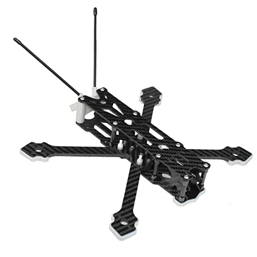 QWinOut 220mm Wheelbase Frame Kit 5inch X Type Carbon Fiber Quadcopter Frame for FPV RC Racing Drone Aircraft (White) von QWinOut