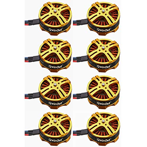 QWinOut 3-6S 380KV 4108 Multi Rotor Disc Brushless Motor Pull-2080g for 4/6/8-Axle Plant Protection Aircraft DIY Drone Kit (8 Pcs) von QWinOut