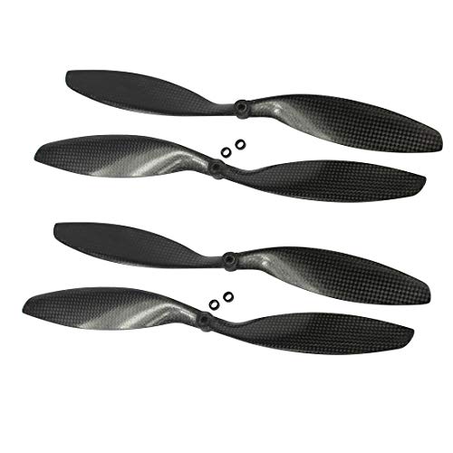 QWinOut 3k Carbon Fiber Propeller Cw CCW 8045 8047 9047 1045 1047 1147 1238 1245 1447 1555 CF Props for RC Quadcopter Hexacopter Multi Rotor UFO (1447, 2 Pairs) von QWinOut