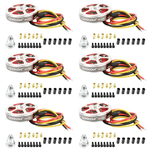 QWinOut 5010 350KV/750KV Brushless Motor High Torque for DIY RC Drone Kit MultiCopter Quadcopter (750kv,6pcs) von QWinOut