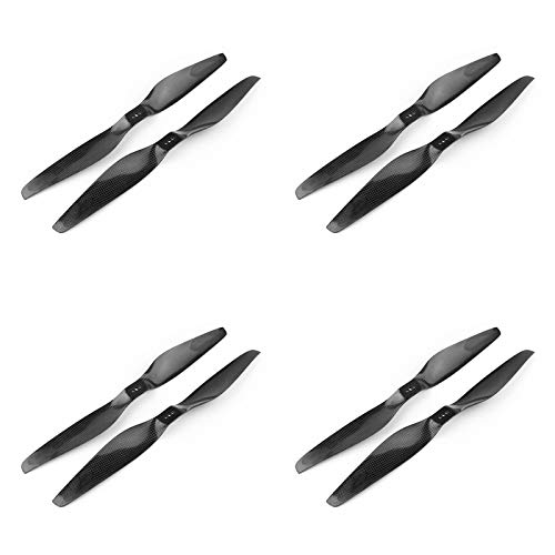 QWinOut 8055 9055 1055 1155 1255 1355 1455 1555 3K Carbon Fiber Propeller CW CCW CF Prop Con for T-Motor Multicopter Quadcopter Hexacopter for DIY Drone Kit (8 x 5.5,4 Pairs) von QWinOut