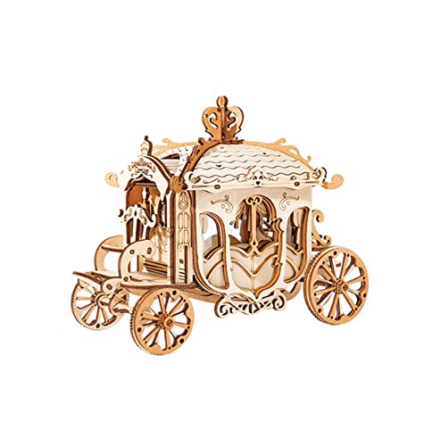 QXSJEDYCH 3D-Holzpuzzle – Vintage-Serie – Mechanisches Modell, Denksportspiele, atemberaubende Geschenke for Erwachsene und Jugendliche(Classical Carriage) von QXSJEDYCH