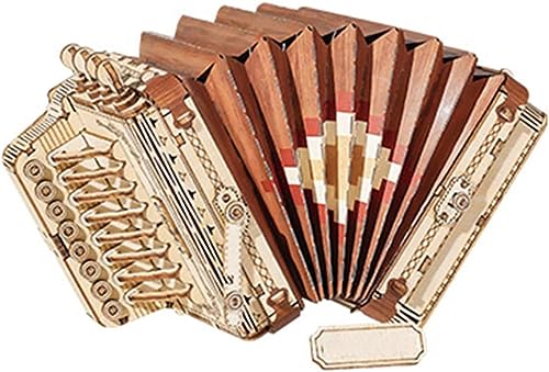 QXSJEDYCH 3D Puzzle for Erwachsene Akkordeon Stereo DIY handgefertigte Stück Holz Musikinstrument Modelle Geburtstagsgeschenk von QXSJEDYCH