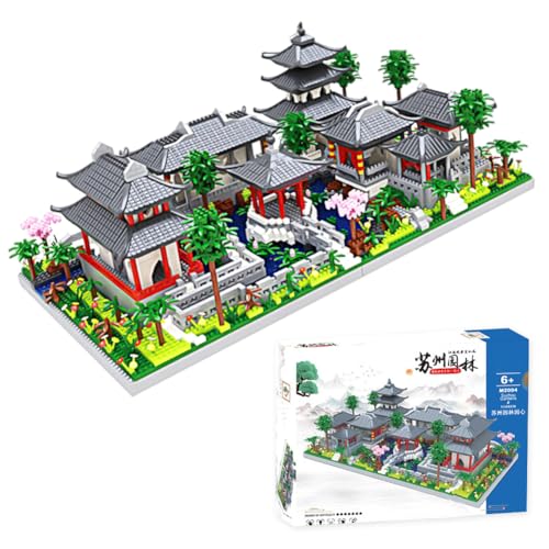 QYEHF Chinese Architecture of Suzhou Garden Micro Bausteine, 3888PCS Bauklötze-Sets,Micro Mini Bausteine,Teile Klassischer Suzhou Garden Haus Deko Modell,Klemmbausteine Creative Geschenk von QYEHF