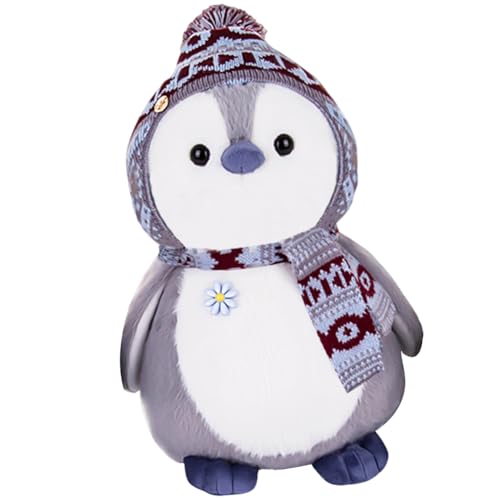 QYEHF Cuddly Gift Penguin Plush Gift, Stuffed Gift Cuddly Gift for Cuddling & Playing,Squishmallow Penguin Gift, 20 cm Pudgy Penguins Plush for Children (Grey) von QYEHF