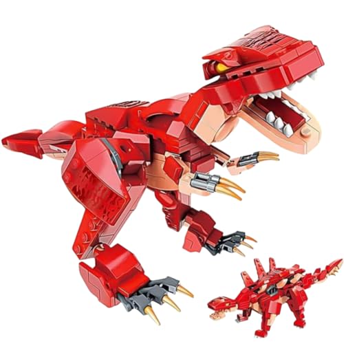 QYEHF Dinosaurier Bauspielzeug, Dinosaurier Bausatz, Klemmbausteine Creative Geschenk,mit Geschenkbox, 3in 1 Dinosaurier Bausatz,Dinosaurier Baukasten für Kinder, 287PCS von QYEHF