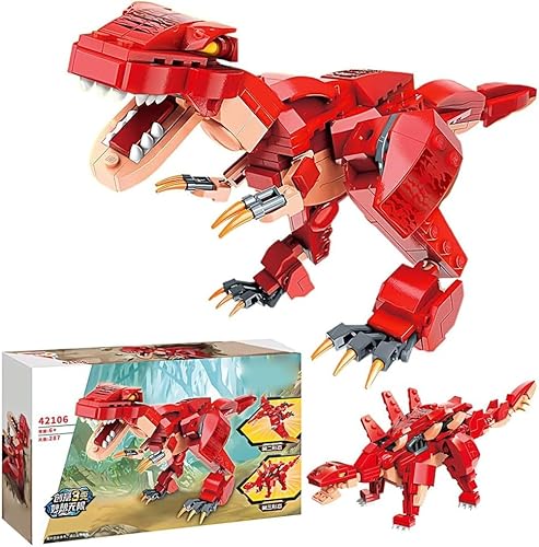 QYEHF Dinosaurier Bauspielzeug,3in 1 Dinosaurier Bausatz,Dinosaurier Spielzeug Bausteine Bauspielzeugsets Dino Bausätze Geschenk für Jungen ab 6-14 Jahren (287PCS) von QYEHF