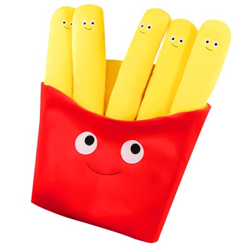 QYEHF Fries Plush Doll, Fries Plush Pillow, Red and Yellow Snack Fries Shape Christmas for Kids Gift, Photography Props Home Decoration Festival Decor, Removable Plush Pillow World von QYEHF