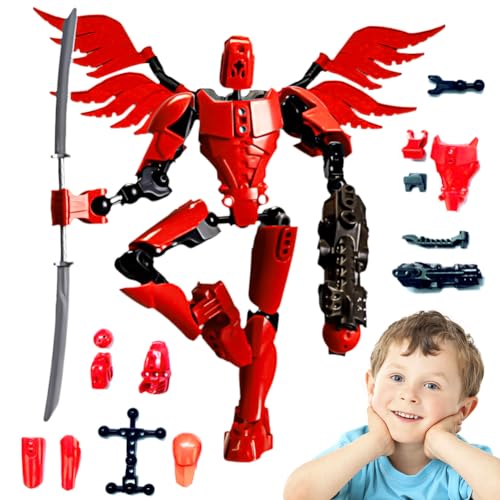 QYEHF Roboterspielzeug, Lucky Dolls, Dummy Doll, Mit Flügeln Articulated Dummy Dolls DIY,Verformung Roboter Geschenke für Erwachsene und Kinder von QYEHF