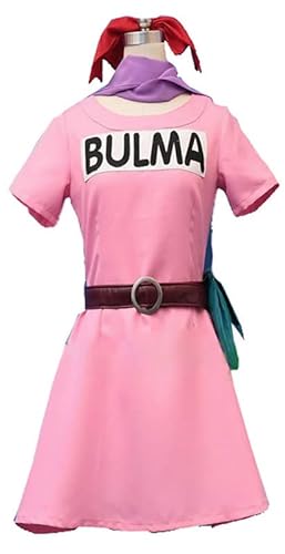 QYIFIRST Anime Bulma Bloomers Outfits Fasching Cosplay Kostüm Rosa Damen XL von QYIFIRST