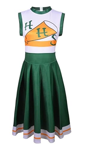 QYIFIRST Anime Cheerleader Chrissy Cheerleading Dress Fasching Cosplay Kostüm Grün Damen M von QYIFIRST