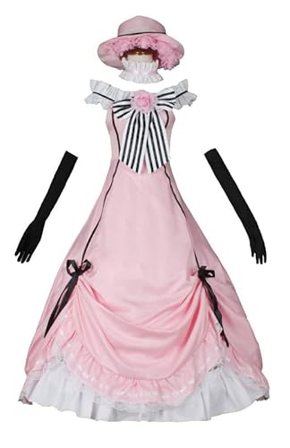 QYIFIRST Anime Ciel Phantomhive Kleid Outfits Fasching Cosplay Kostüm Rosa Damen XL von QYIFIRST