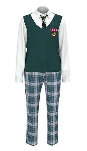 QYIFIRST Anime Hyosan High School Schuluniform Outfits Fasching Cosplay Kostüm Grün Herren M von QYIFIRST