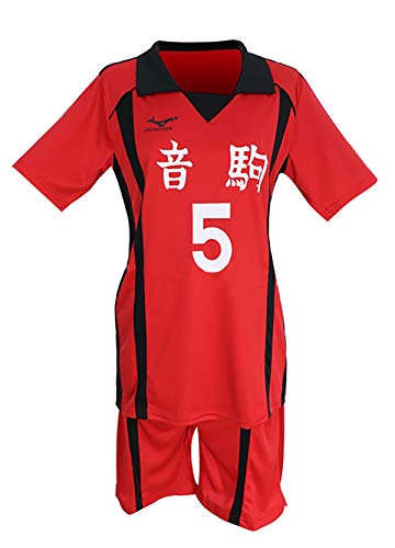 QYIFIRST Anime Nekoma High School Kozume Kenma Jersey Set T-Shirt Shorts Suit Nr.5 Cosplay Kostüm Rot M von QYIFIRST