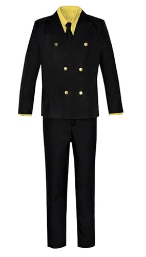 QYIFIRST Anime Sanji Vinsmoke Outfits Suit Fasching Cosplay Kostüm Schwarz-B Herren XL von QYIFIRST