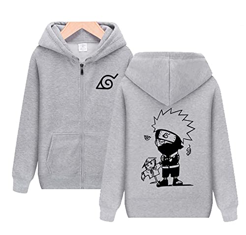 QYIFIRST Hoodie Hatake Kakashi Rokudaime Kapuzenpullover Cosplay Kostüm Langarm Sweatshirt Unisex Anime 3D Druck Jacket Weiß M (Chest 104cm) von QYIFIRST