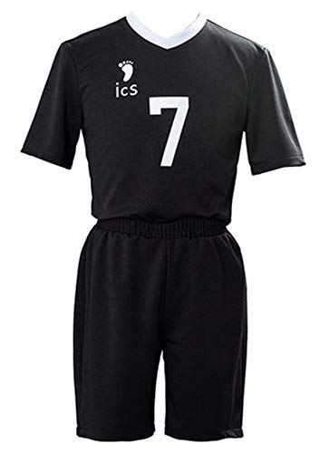 QYIFIRST Inarizaki High School Volleyball Club Miya Atsumu No.7 Jersey Set Volleyballverein Team Cosplay Kostüm Schwarz XL von QYIFIRST